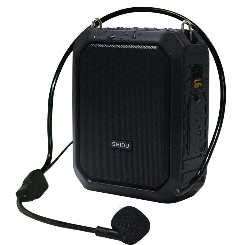 [AUSTRALIA] - SHIDU Voice Amplifier Speaker with Portable Microphone Headset, 18W Wired Mic and Speaker Mini Amp Waterproof Personal Voice Saver Rechargeable Bluetooth Loudspeaker for Teachers, Classroom, Elderly 