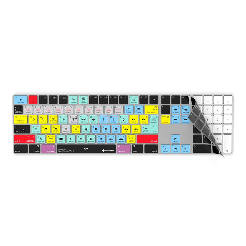 Adobe Premiere Pro Keyboard Cover for Apple Magic Keyboard | Fits Wireless Magic Keyboard with Numeric Pad