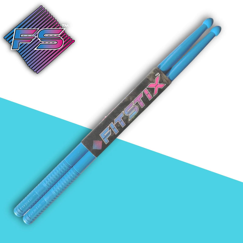 FITSTIX Drumsticks for Fitness & Aerobic‍ Workout Classes, Drum Sticks, Strong and Light Weight design make a fun addition to any exercise routine or class. (BLUE) blue