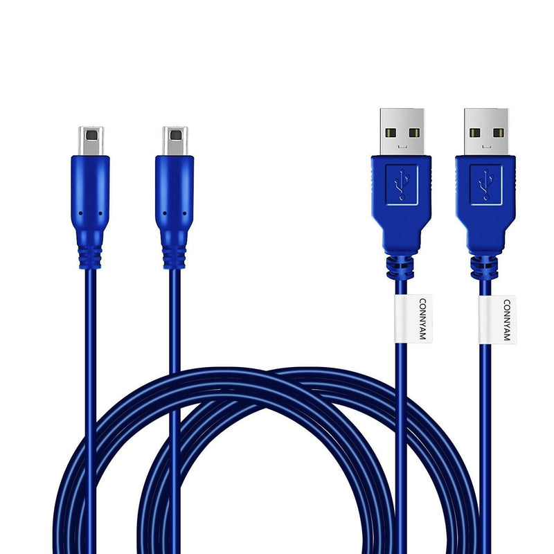 2 Pack 8ft 3DS USB Charger Cable, Play and Charge Power Charging Cord Compatible with Nintendo New 3DS XL/ New 3DS/ 3DS XL/ 3DS/ New 2DS XL/ New 2DS/ 2DS XL/ 2DS/ DSi/ DSi XL Blue
