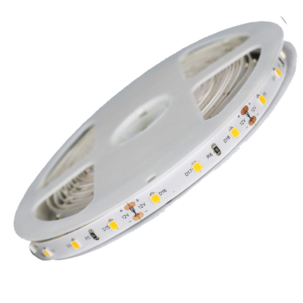 [AUSTRALIA] - MARSWALL LED Strip CRI RA 90 SMD2835 16.4Ft(5M) 300LEDs 60LEDs/M DC12V 8mm White PCB Flexible Ribbon Strip with Adhesive Tape Non-Waterproof (Pure White) Pure White 