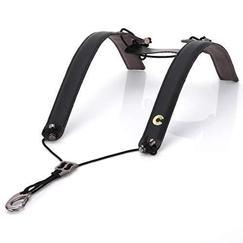 CIELmusic SMART ORIGINAL Saxophone Adjustable Neck Strap, Highly Reduces Neck Pain, Aluminum Dual Frame, Soft Synthetic Leather, Adjustable to All Sizes