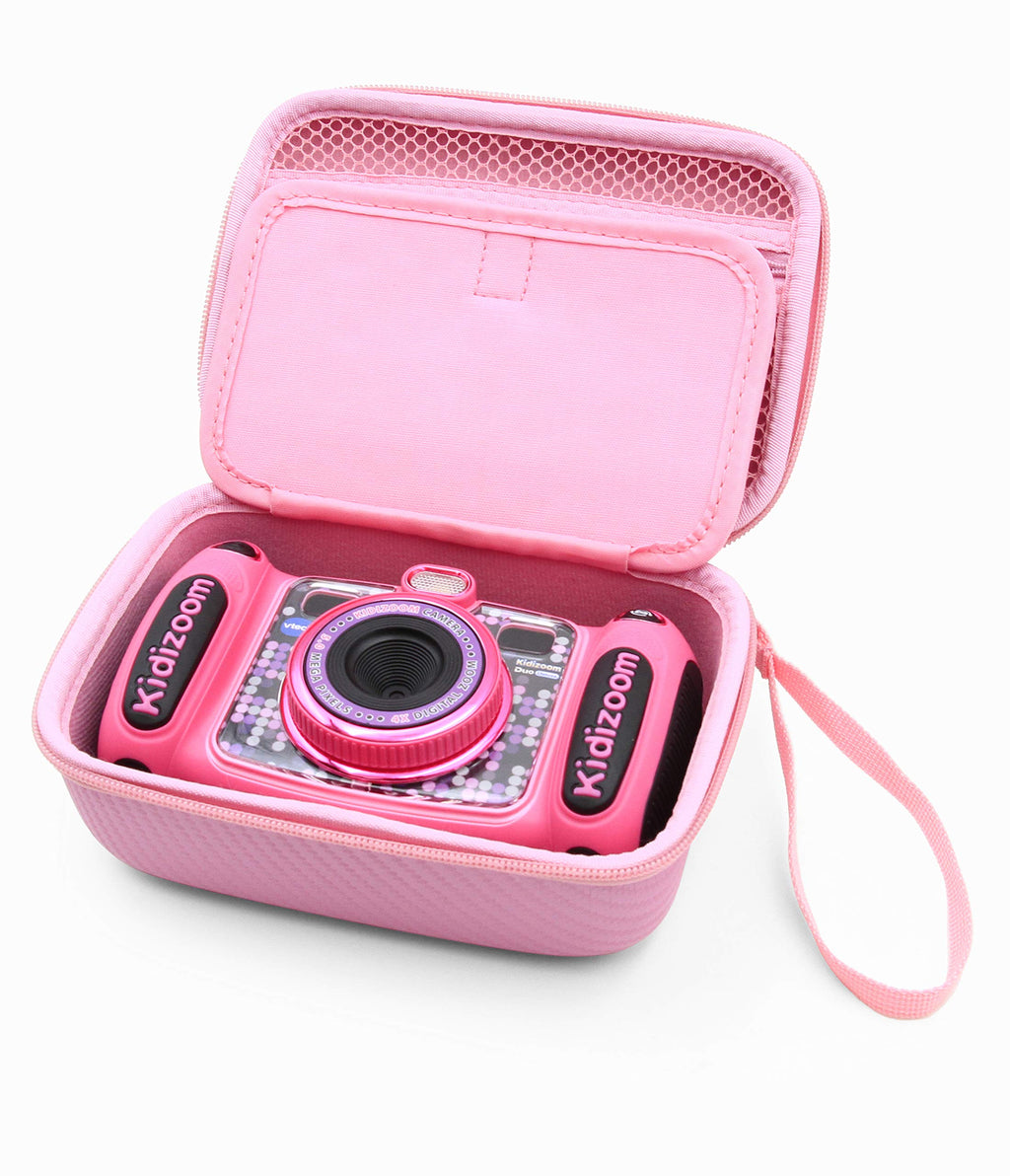 CASEMATIX Pink Camera Case Compatible with Kidizoom Camera Pix Plus , Dragon Touch Instant Print Camera and Camera Toy Accessories - Includes Case Only