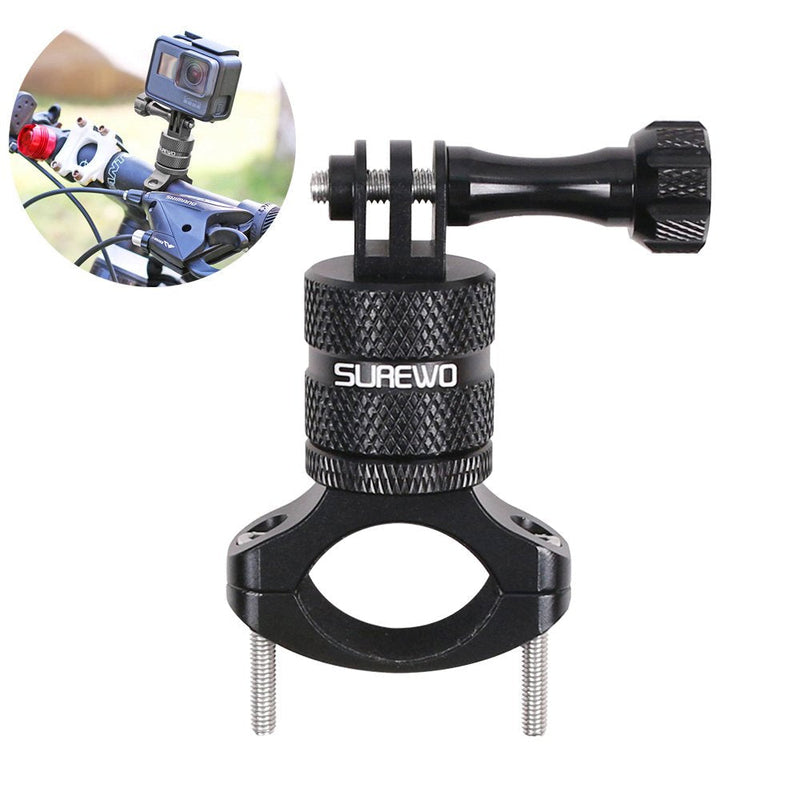 SUREWO Bike Mount for GoPro Hero 10/9/8/7/6/5 Black,GoPro Max,Camera Aluminum Bicycle Motorcycle Handlebar Mount Compatible with DJI Osmo Action 2,Xiaomi YI,Crosstour and Most Action Cameras