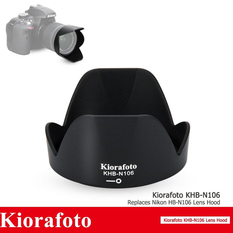 Kioraofoto Reversible Lens Hood Shade for Nikon AF-P 18-55mm Lens (Nikon AF-P DX NIKKOR 18-55mm F3.5-5.6G VR/AF-P DX NIKKOR 18-55mm F3.5-5.6G),Replaces Nikon HB-N106 Lens Hood for AF-P 18-55mm Only!