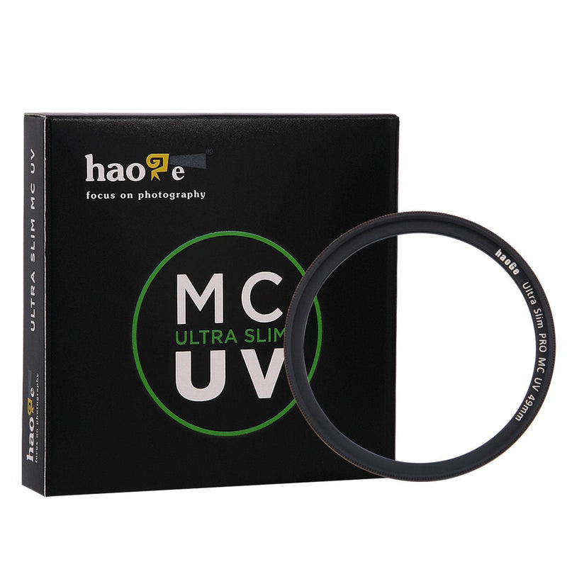 Haoge 49mm Ultra Slim MC UV Protection Multicoated Ultraviolet Lens Filter for Digital Camera DSLR Lens