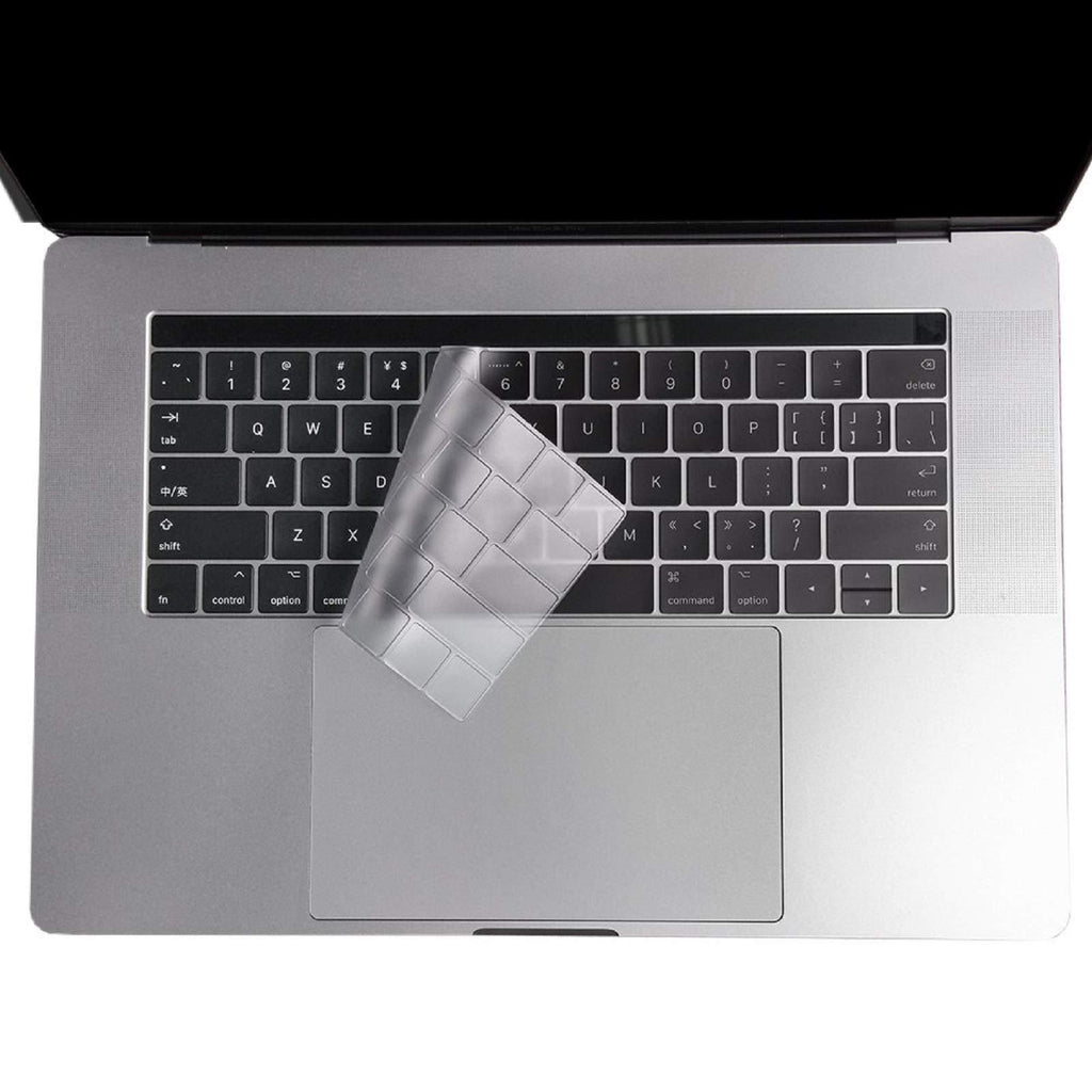 JRCMAX Keyboard Skin, Premium Ultra Thin Clear Keyboard Cover for MacBook Pro 13 Inch and 15 Inch with Touch Bar (Model: A1706/A1707/A1989/A1990/A2159) Released in 2016 2017 2018 2019, US Version Clear for MacBook Pro 13/15 with Touch Bar