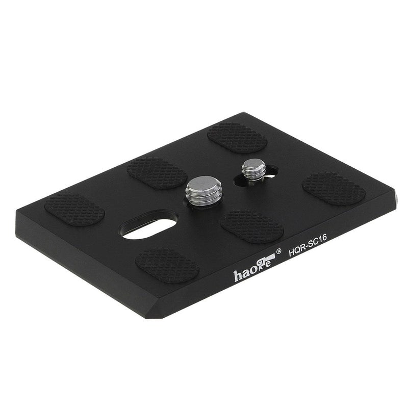 Haoge HQR-SC16 Camera QR Quick Release Plate for Sachtler DV 12, DV 15, Caddy, Video 18/20, Panorama Plus, Horizon Plus, Video 25 Plus, Video 18 Dutch Tripod Fluid Head Replace Touch & Go Plate 16