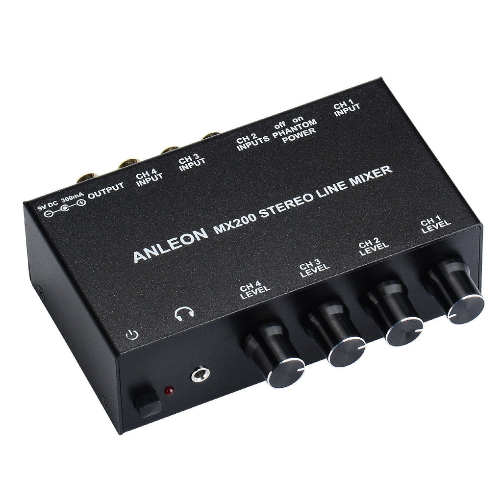 ANLEON MX200 Stereo Line Mixer Four Channel