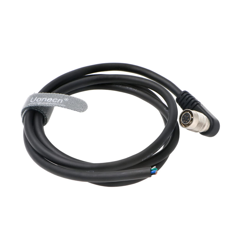 Uonecn Basler AVT GIGE CCD Camera Cable Right Angle Hirose 6 Pin Female to Open End 39''