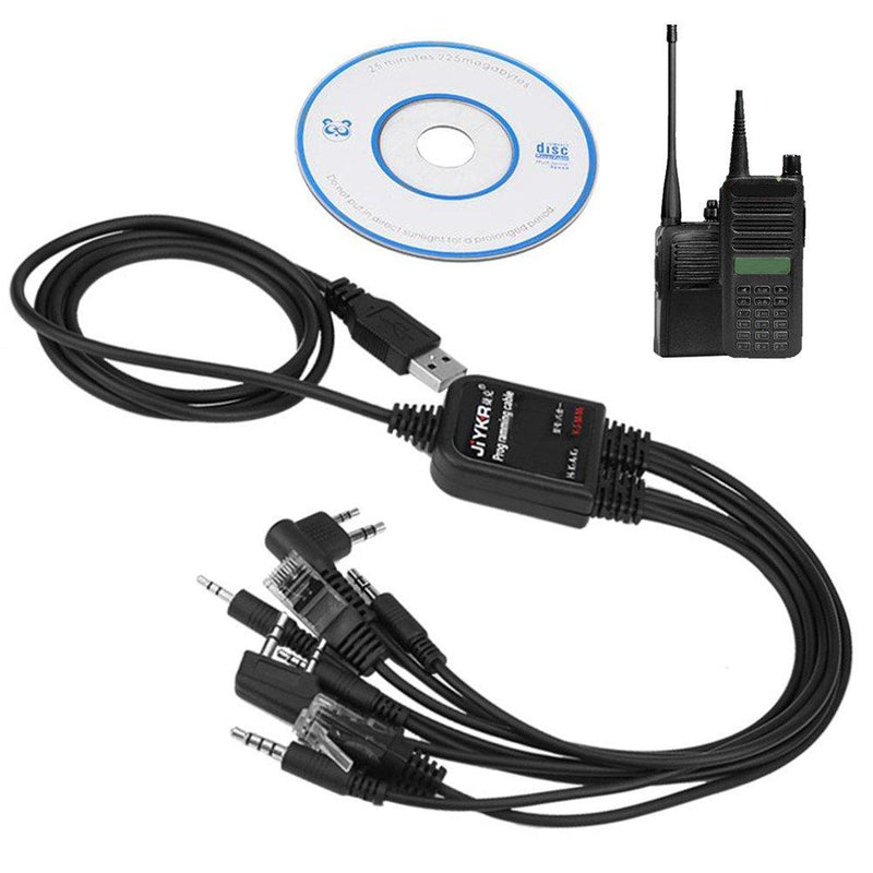 Zerone 8 in 1 USB Programming Cable Multifunctional Compatible for Walkie Talkie Kenwood/QuanSheng/HYT/Motorola/YAESU/ICOM Radio Title