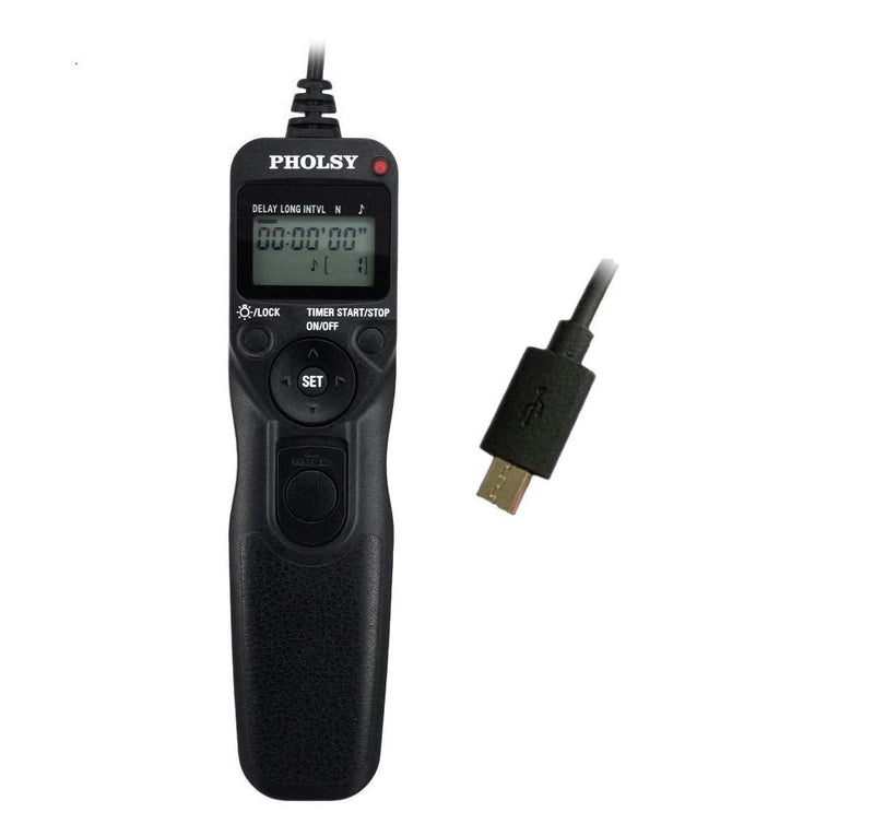[AUSTRALIA] - PHOLSY RR90 Timer Remote Control Cable with Intervalometer for Fujifilm GFX50S X-Pro2 X-H1 X-T2 X-T1 X-T10 X-T20 X-T100 X-E2S X-E2 X-E3 X-M1 X-A20 X-A5 X-A3 X-A2 X-A1 X-A10 X100F X100T X70 X30 XQ2 XQ1 RR90 for Fuji 