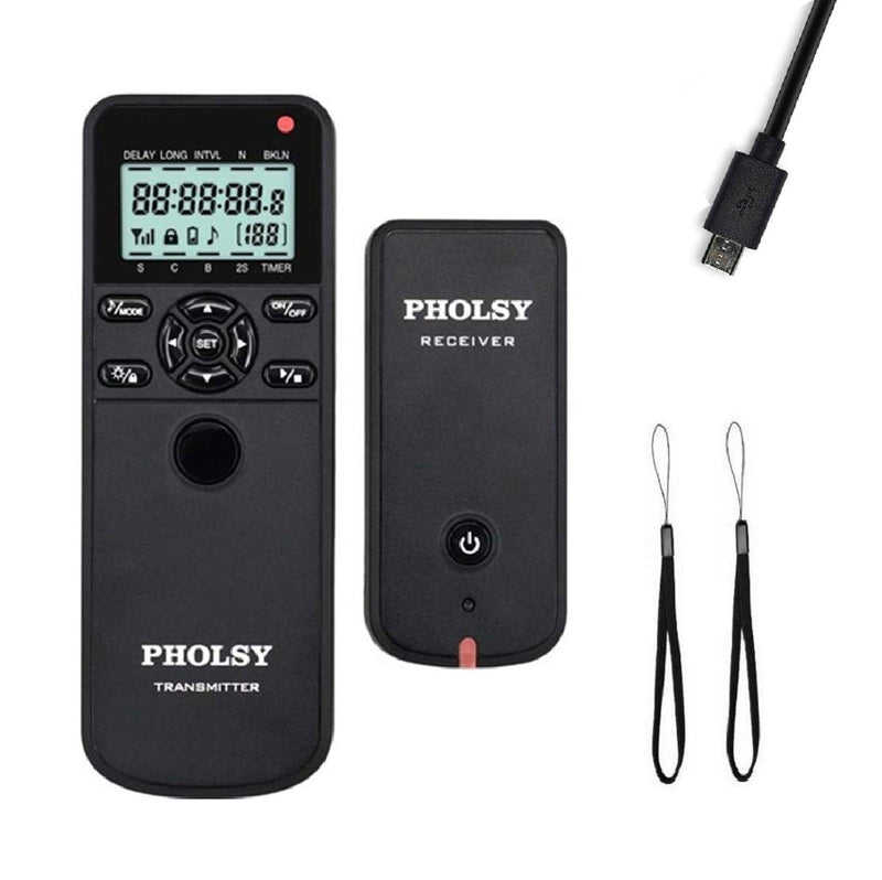 [AUSTRALIA] - PHOLSY Wireless Timer Shutter Remote Release Control with HDR and Intervalometer for Fujifilm GFX 50S, X-Pro2, X-H1, X-T2, X-T1, X-T10, X-T20, X-T100, X-E2S, X-E2, X-M1, X-A3, X-A2, X-A1, X-A10 