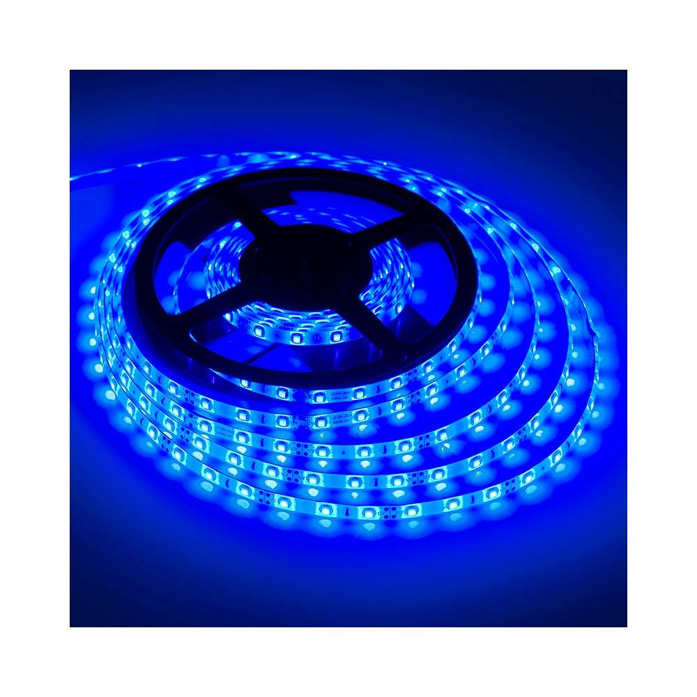 [AUSTRALIA] - XINKAITE Waterproof Led Strip Lights SMD 3528 16.4 Ft (5M) 300leds 60leds/m White Flexible Tape Lighting Tape Lights for Boats, Bathroom,Mirror,Ceiling and Outdoor (Blue) Blue 