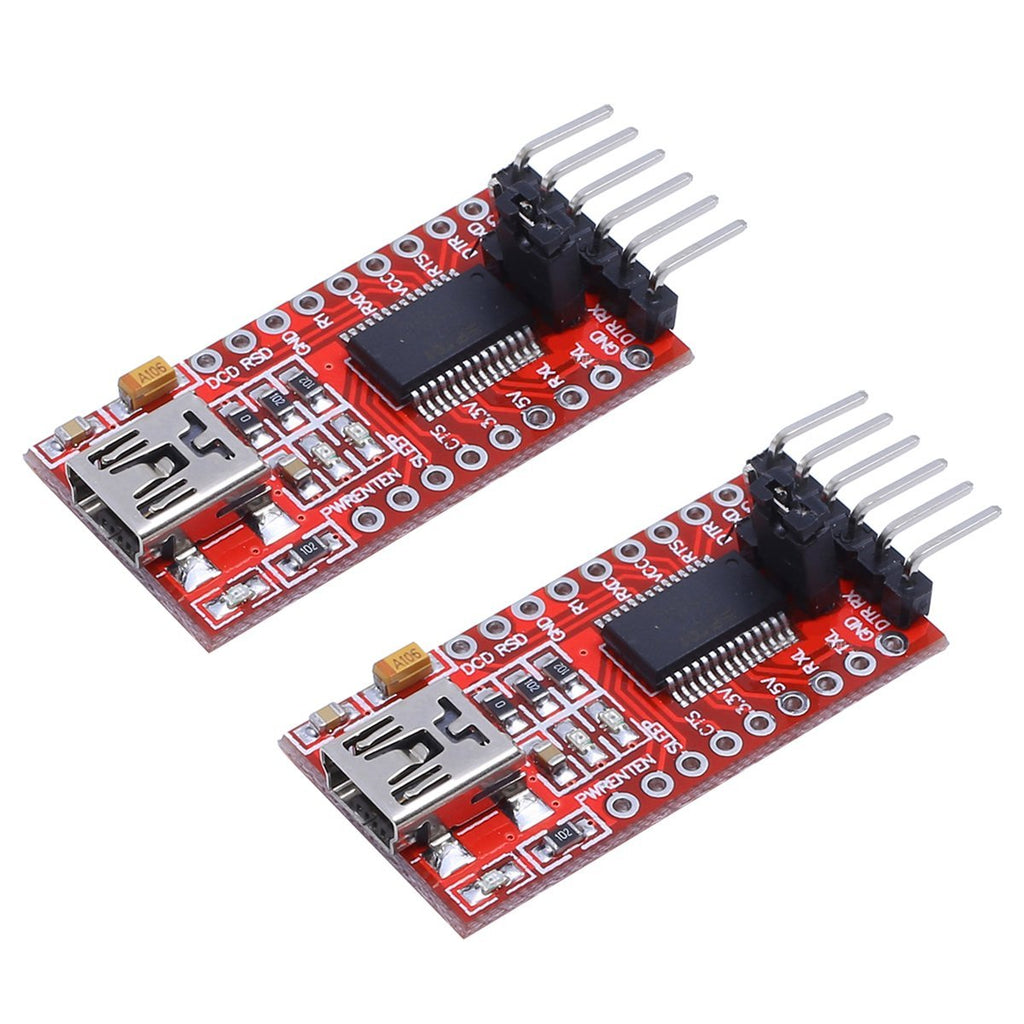 IZOKEE 2pcs 3.3V 5V FT232RL FTDI USB To TTL Serial Converter Adapter Module for Arduino Mini Port