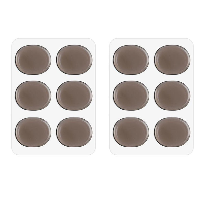 Drum Damper Gel Pads Transparent Grey Silicone Drums Silencer for Snare Drum Kit Set of 12