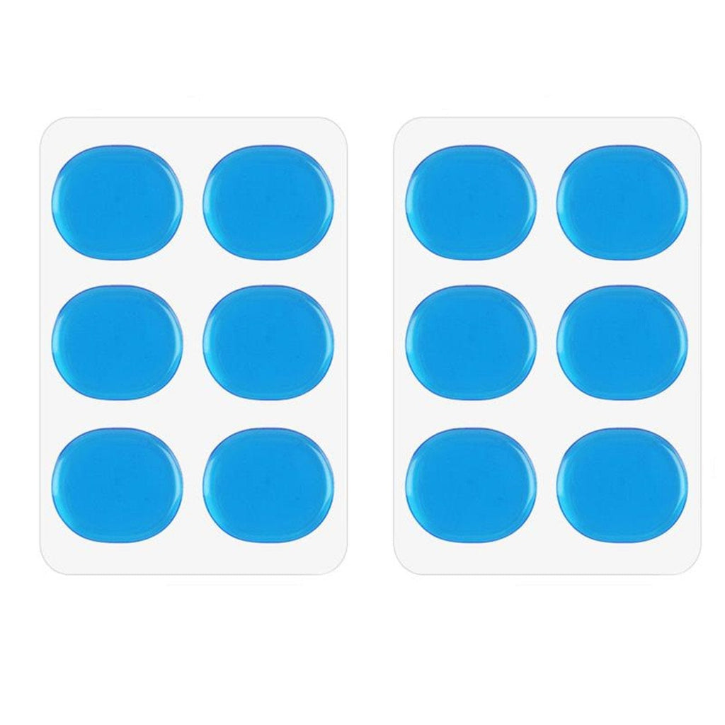 Drum Damper Gel Pads Transparent Blue Silicone Drums Silencer for Snare Drum Kit Set of 12