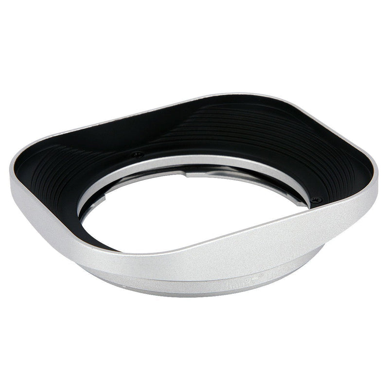 Haoge LH-ZV06 Metal Lens Hood for Carl Zeiss Distagon T 2.8/21 21mm f/2.8 ZM, C Biogon T 4.5/21 21mm f/4.5 ZM, 2.8/25 25mm f/2.8 ZM, 2.8/28 28mm f/2.8 ZM, C Sonnar 1.5/50 50mm f/1.5 ZM Lens Silver Square - Silver