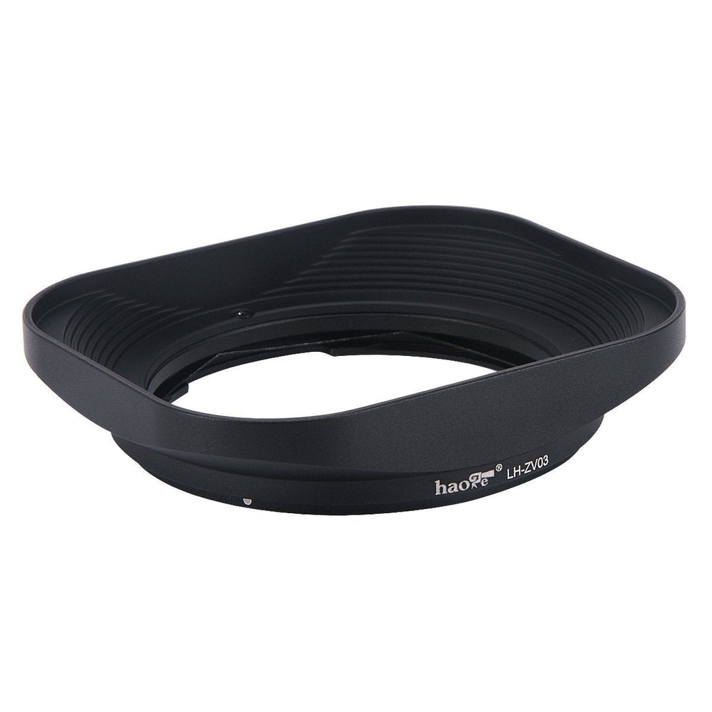 Haoge LH-ZV03 Square Metal Lens Hood for Carl Zeiss Distagon T 2.8/21 21mm f/2.8 ZM, C Biogon T 4.5/21 21mm f/4.5 ZM, 2.8/25 25mm f/2.8 ZM, 2.8/28 28mm f/2.8 ZM, C Sonnar T 1.5/50 50mm f/1.5 ZM Lens Square - Black