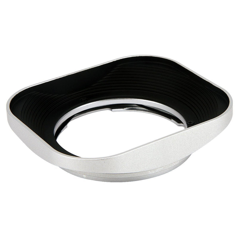 Haoge LH-ZV07 Square Metal Lens Hood for Carl Zeiss Biogon T 2/35 35mm f2 ZM, C Biogon 2.8/35 35mm f2.8 ZM, Planar T 2/50 50mm f2 ZM; Voigtlander NOKTON Classic 35mm f1.4 VM, 40mm f1.4 VM as LH-6 Square - Silver