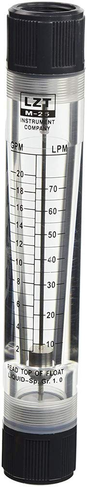 Nxtop 2-20GPM Water Tube Design Liquid Flowmeter Measure 1"PT Dia Input