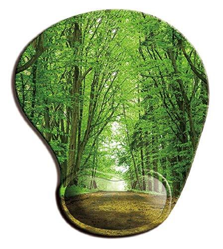Mousepad with Wrist Support Deep In The Forest Thick Green Vegetation Tree Nature Memory Foam Mouse Pad