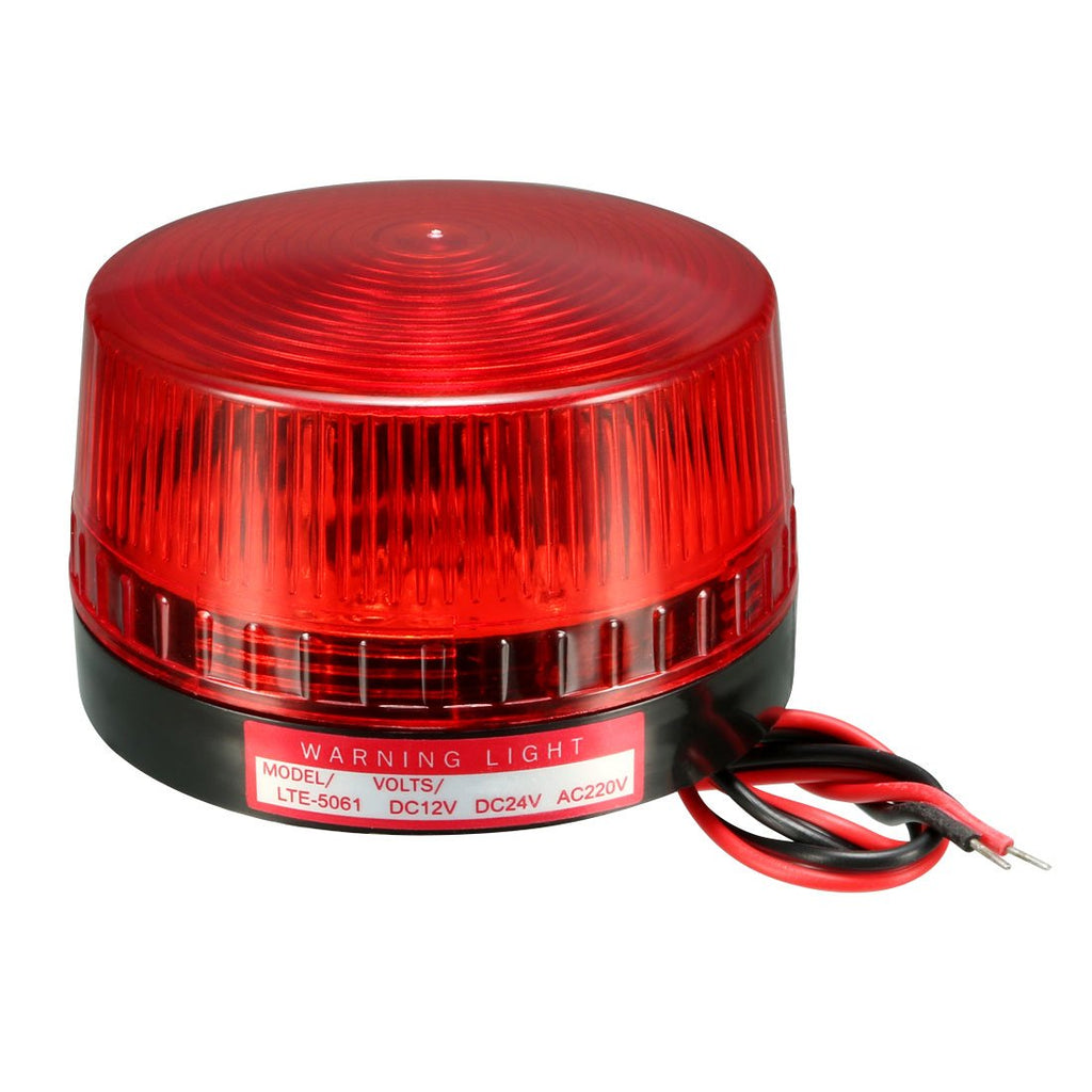 uxcell LED Warning Light Bulb Flashing Signal Tower Lamp DC 12V 1W Red LTE-5061