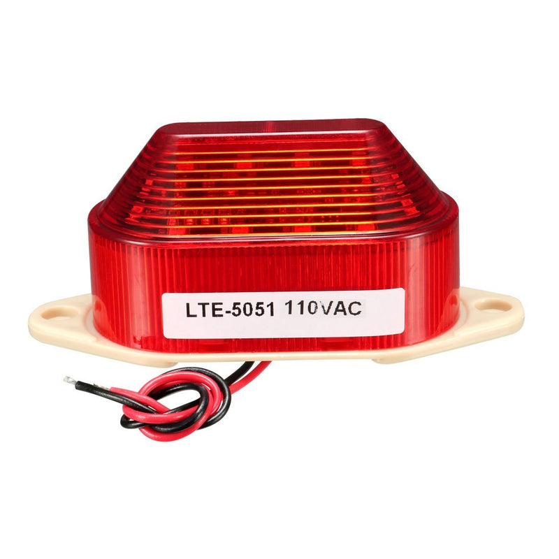 uxcell LED Warning Light Bulb Flashing Industrial Signal Tower Lamp AC 110V 2W Red LTE-5051