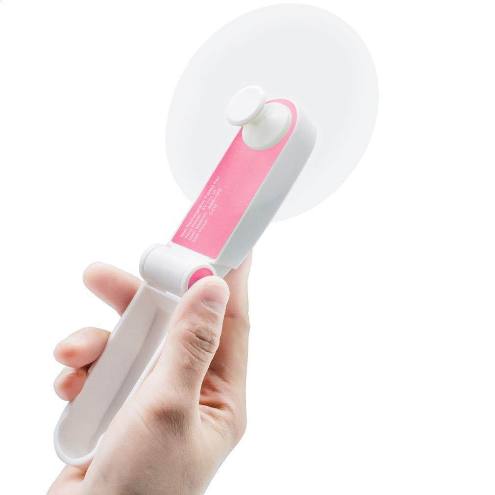 Handheld Rechargeable Mini USB Fan For Kids Girls Women Men, Single Head, Pink