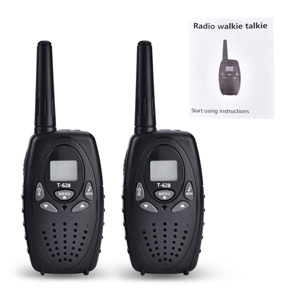 Vbestlife Rechargeable Walkie Talkies, Long Range Two-Way Radios 1 Pair Plastic 22 Channels Interphone Intercom Accessory for Camping Hunting Patrol Security Black