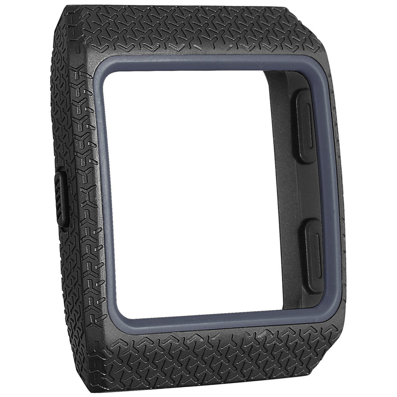 SKYLET Compatible with Fitbit Ionic Case, Soft Protective Case Shock Resistant Cover Shell Compatible with Fitbit Ionic Smart Watch (Black) Black-Grey