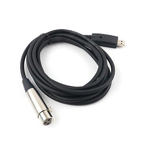 [AUSTRALIA] - BOTEEN USB Microphone Cable, USB Male to XLR 3 Pin Female Converter Cable Studio Audio Cable Connector Cords Adapter forInstruments Recording Karaoke Singing or Microphones - 10Feet/ 3M USB-XLRF-3M 