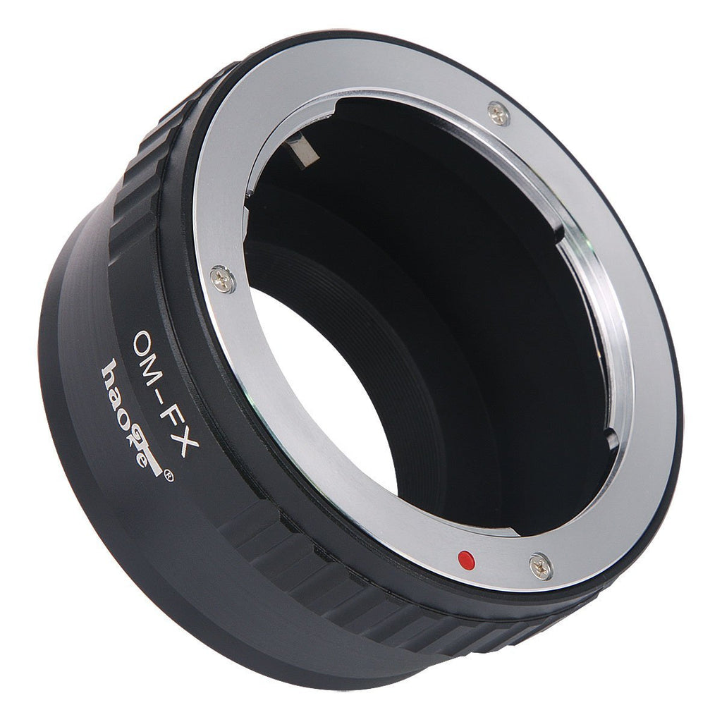 Haoge Manual Lens Mount Adapter for Olympus OM Zuiko Lens to Fujifilm Fuji X FX Mount Camera Such as X-A10 X-A20 X-E1 X-E2 X-E2s X-E3 X-H1 X-M1 X-Pro1 X-Pro2 X-T1 X-T2 X-T3 X-T10 X-T20 X-T30 X-T100