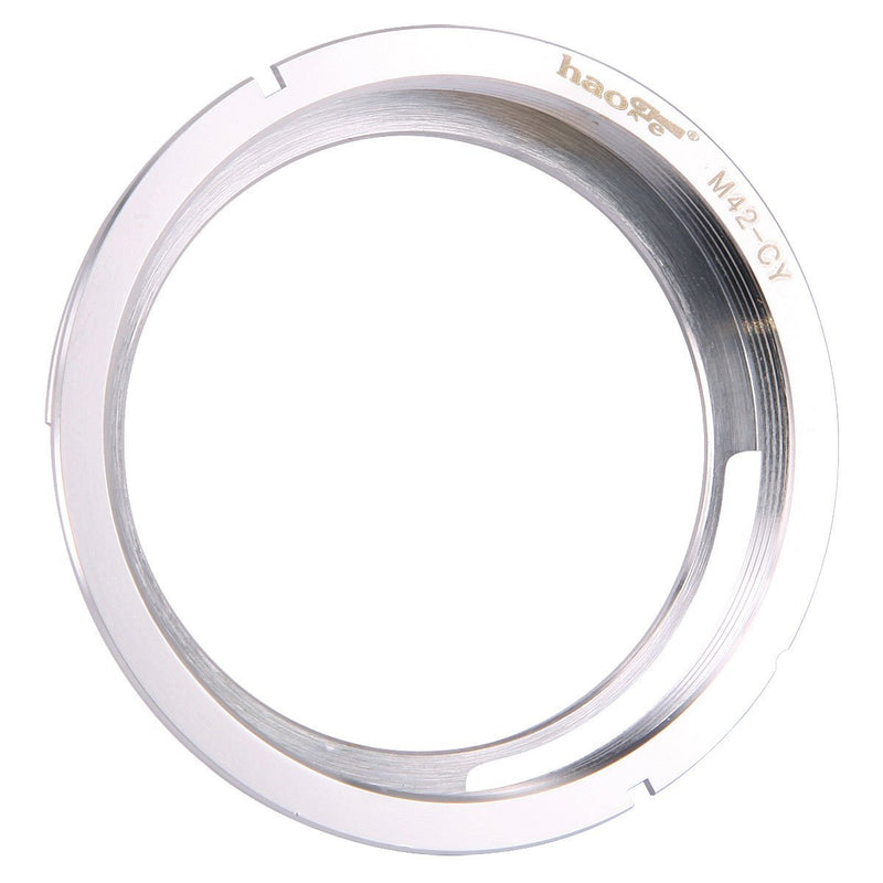 Haoge Manual Lens Mount Adapter for M42 42mm Screw Mount Lens to Contax Yashica CY Mount Camera