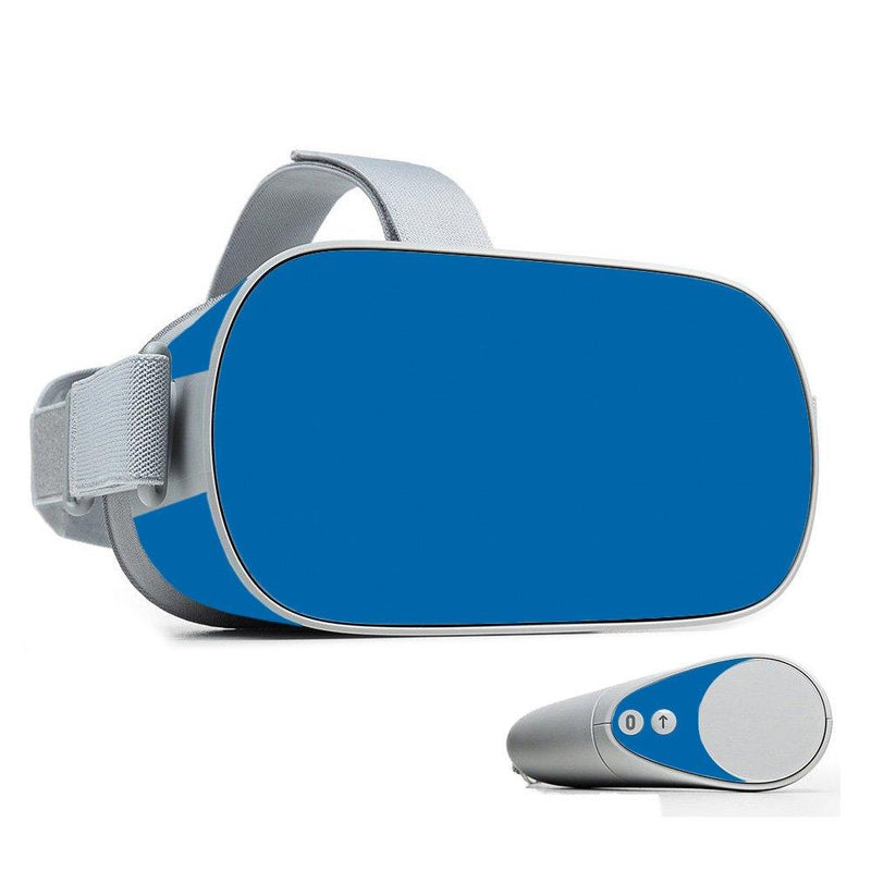 MightySkins Skin Compatible with Oculus Go Mobile VR - Solid Blue | Protective, Durable, and Unique Vinyl Decal wrap Cover | Easy to Apply, Remove, and Change Styles | Made in The USA