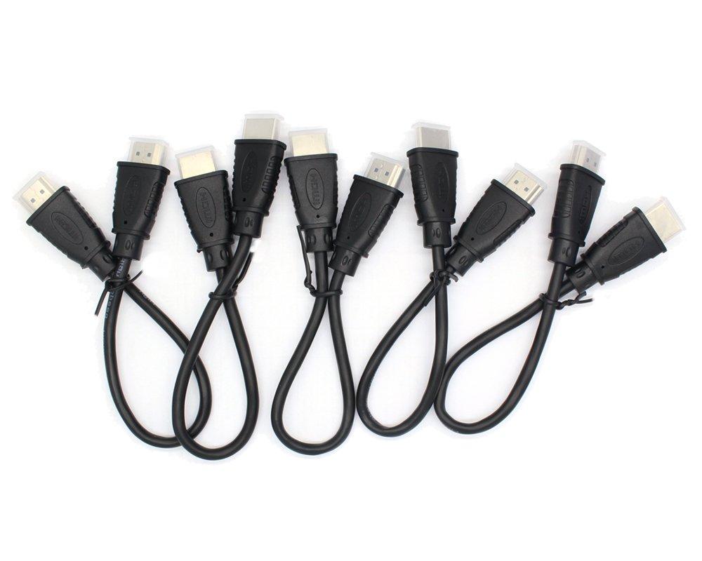 5-Pack 4K Ultra High-Speed HDMI Cable, 0.25m HDMI Jumper, OD 5.0mm