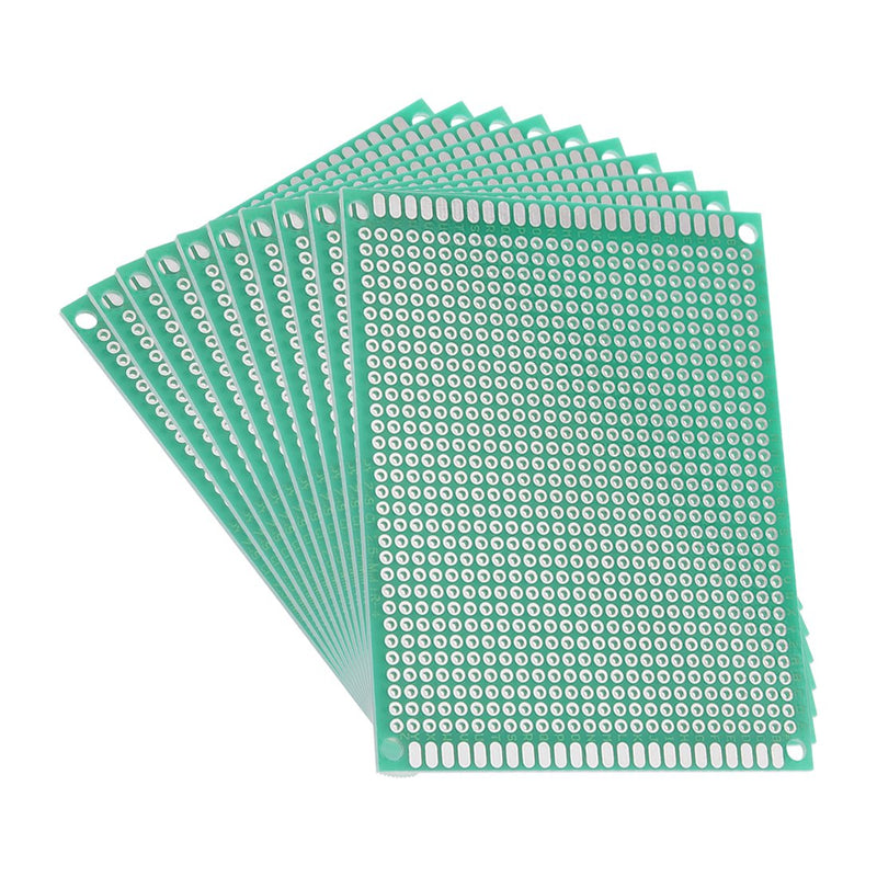 uxcell 7x9cm Single Sided Universal Printed Circuit Board for DIY Soldering Green Thickness 1.6mm 10pcs