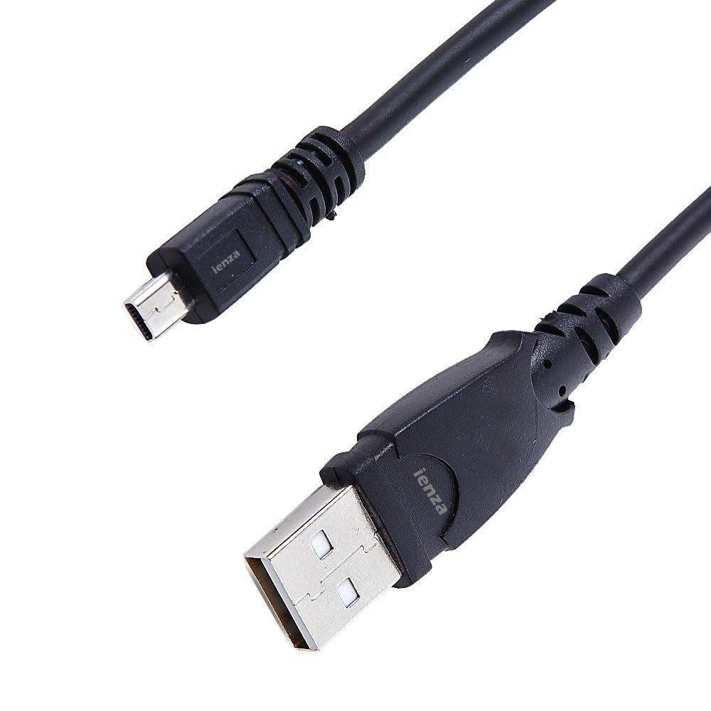 ienza Replacement USB PC Mac Photo Picture Transfer and Charge Cable Cord DMW-USBC1 for Panasonic Lumix Camera DMC-G7 ZS40 ZS50 TS30 SZ3 TZ8 TZ11 TZ15 TZ24 & More (See List of Compatible Models)