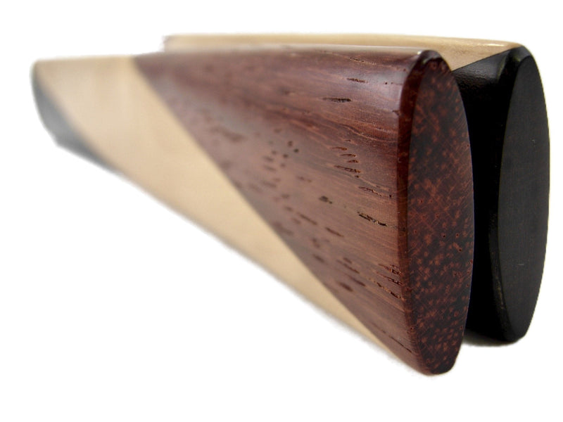 Pea Patch Minstrel-style Laminated “Tri-tone” Ebony-Boxwood-Padauk Bones (Wide) Wide