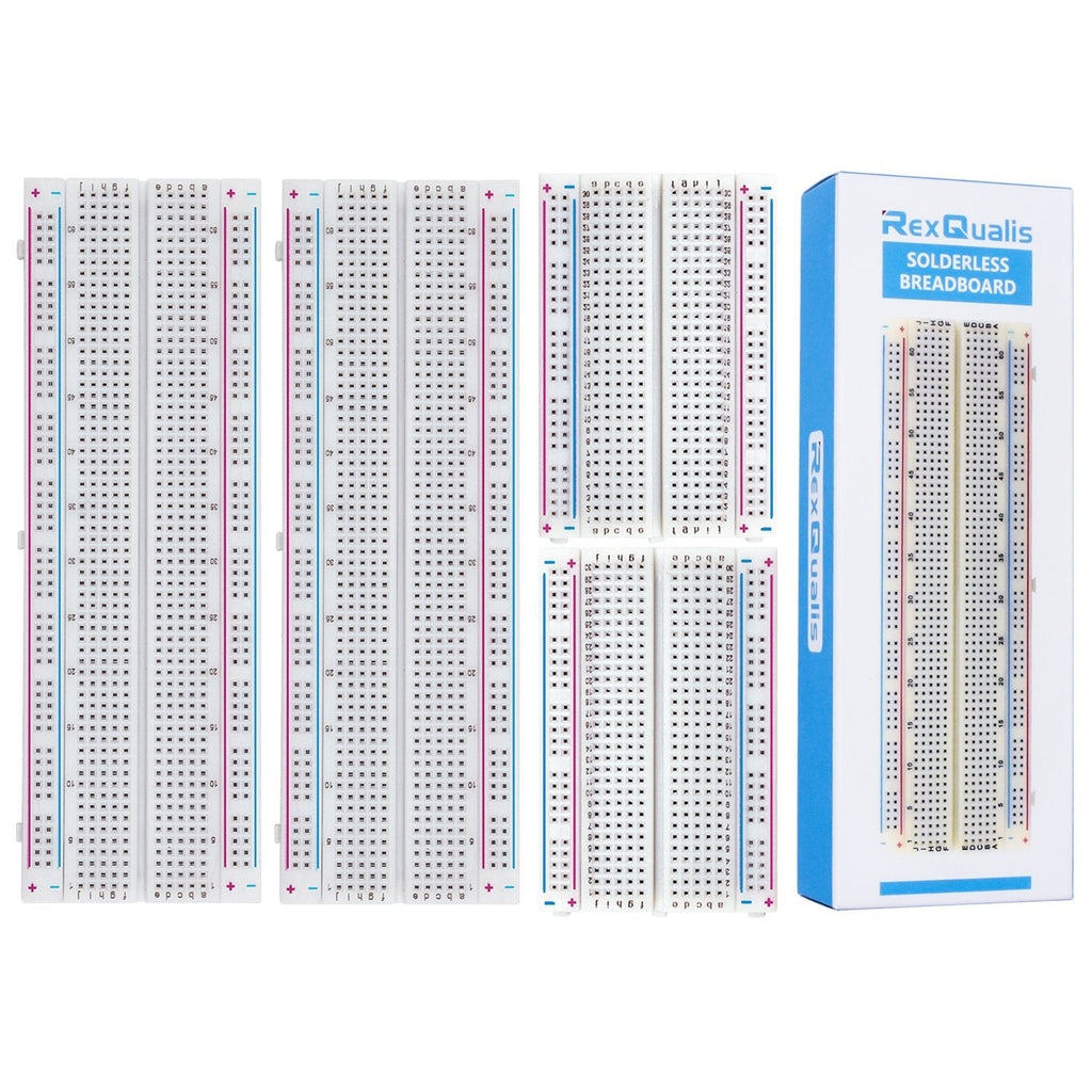 4PCS Breadboards Kit Include 2PCS 830 Point 2PCS 400 Point Solderless Breadboards for Proto Shield Distribution Connecting Blocks