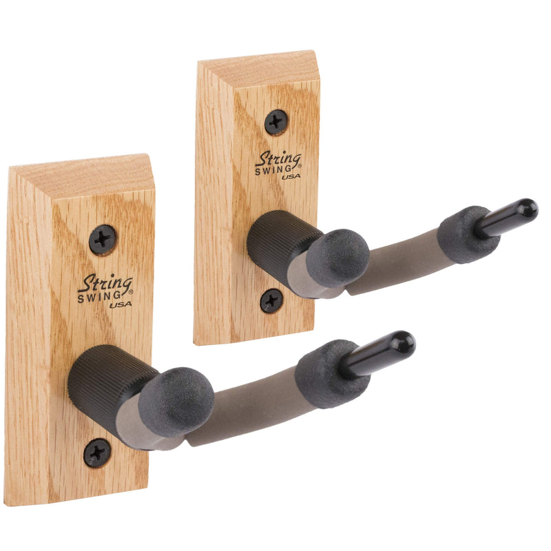 String Swing Violin Hanger Wooden Wall Mount for Home & Studio CC01V-O Hardwood Oak (2 Pack) 2 Pack