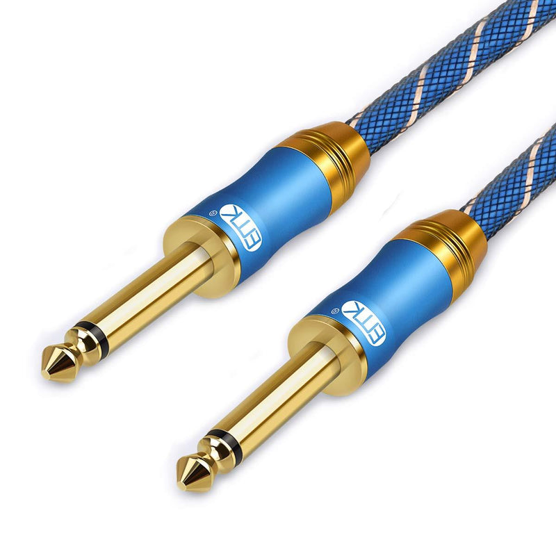 [AUSTRALIA] - EMK Guitar Instrument Cable, 10 Ft - Custom Series with Premium Rean-Neutrik 1/4" Straight Gold Plugs,Blue 10Ft(3Meters) 