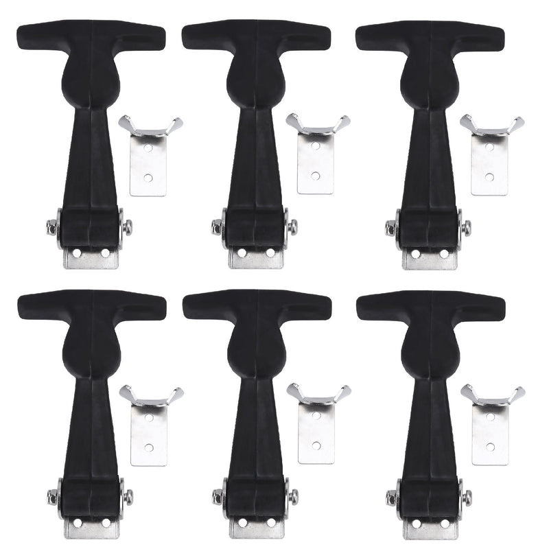 Creatyi 6 PCS Rubber Flexible Hasp T-Handle Draw Latches Style 2