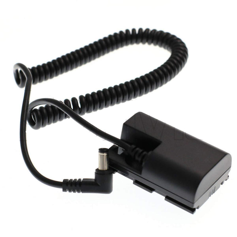 Eonvic DC LP-E6 Dummy Battery Adaptor Power Coiled Cable for for Canon 5D3 5D2 7D 60D