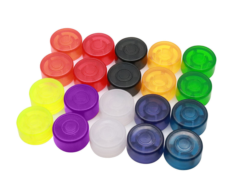 Timiy Colorful Plastic Protection Cap Kit for Electric Guitar Pedal Effectfor Pack of 20Pcs Mix-20