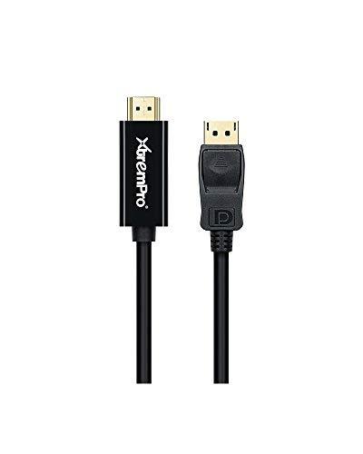 XtremPro DisplayPort to HDMI Cable (DP 1.2 to HDMI DP 2.0) 6 Feet/10 Feet - for 4K Ultra HDTV, Monitor, Projector etc - Black (6 Feet)