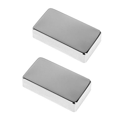 Timiy Durable Lightweight Electric Guitar Sealing Closed Humbucker Pickup Covers 2Pcs (Silver) Silver