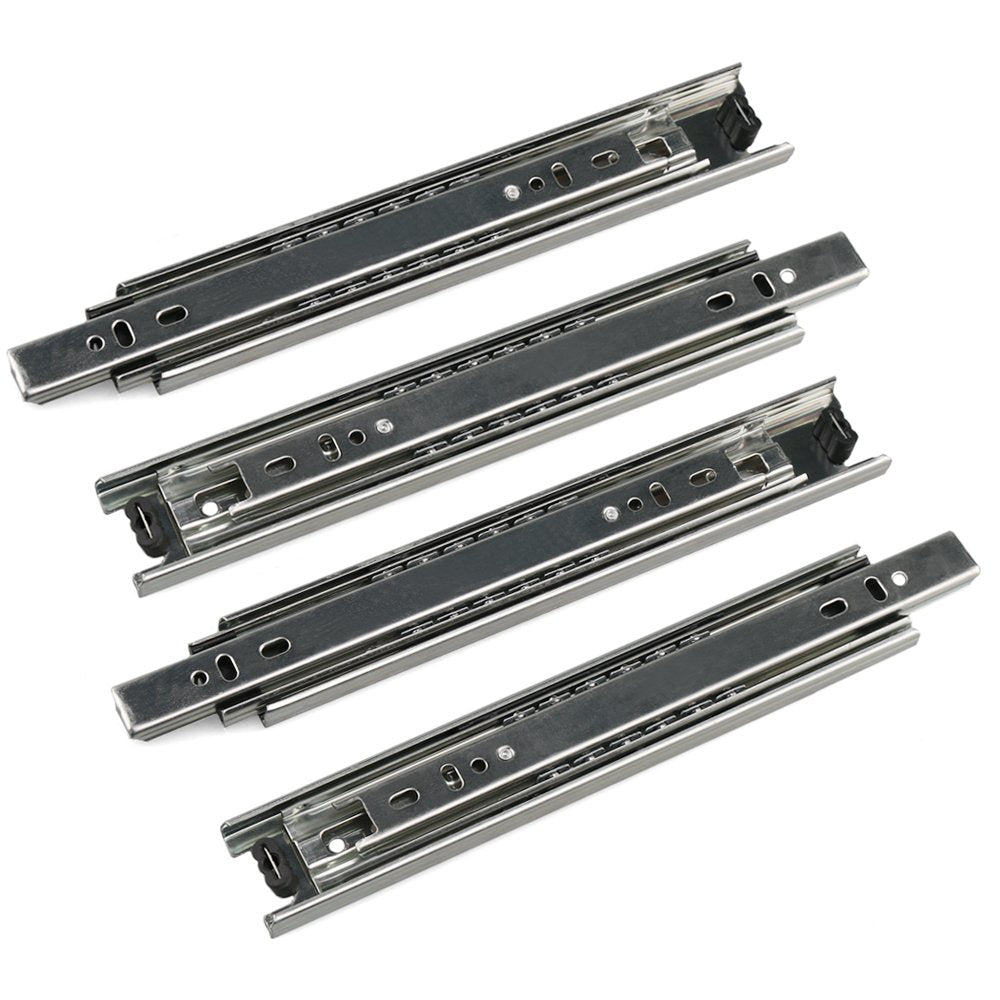 URBEST 2 Pairs 9" Full Extension Ball Bearing Telescopic Drawer Slides Slide Rails (9 inch)