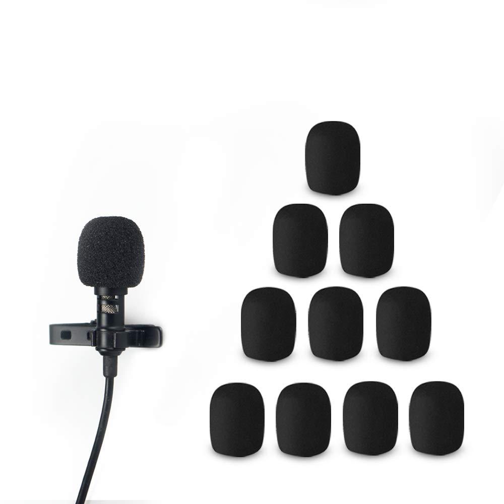 Morfone 10 Pack Lavalier Microphone Windscreen Foam Cover Headset Lapel Mic Mini Windscreen Cover