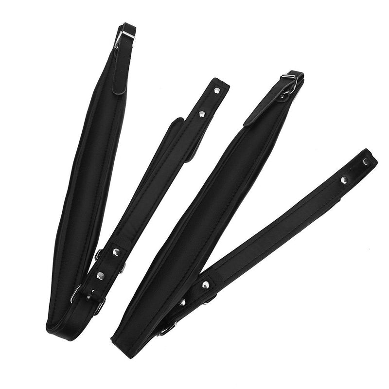 Tbest Accordion Shoulder Strap PU Leather Wear-Resistant Shoulder Belts Adjustable for 16-120 Bass Accordion 4 Colors Black